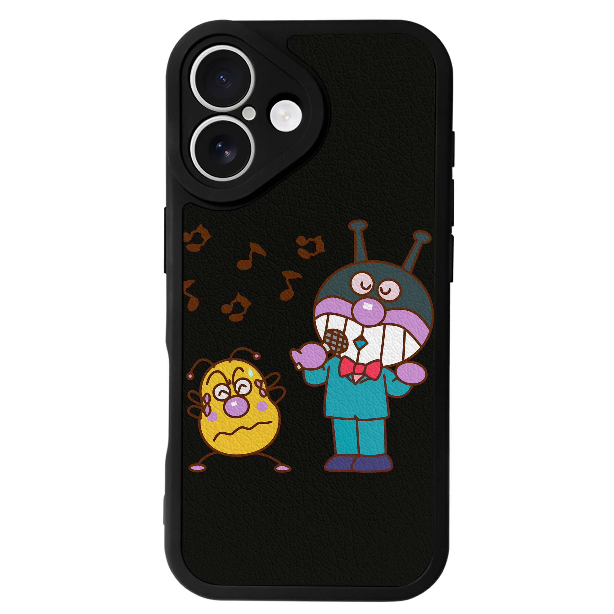 （画像用） アンパンマン Anpanman 【iPhone 16シリーズ対応】シリコンスマホケース（レザー調） 材質：シリコン